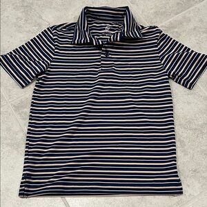 • Class Club pink and blue Striped Polo Shirt, size 8 •